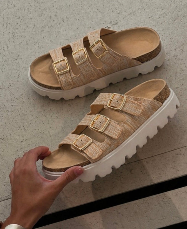 Corky's Raffia Threes Company Sandals - Macoma Boutique304 Sandals