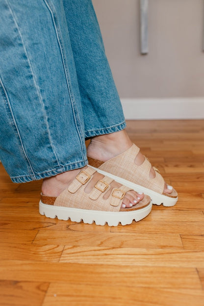 Corky's Raffia Threes Company Sandals - Macoma Boutique304 Sandals