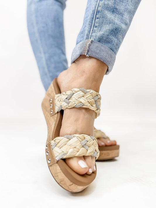 Corky's Raffia Total Knockout Sandals - Macoma Boutique302 Wedges & Heels