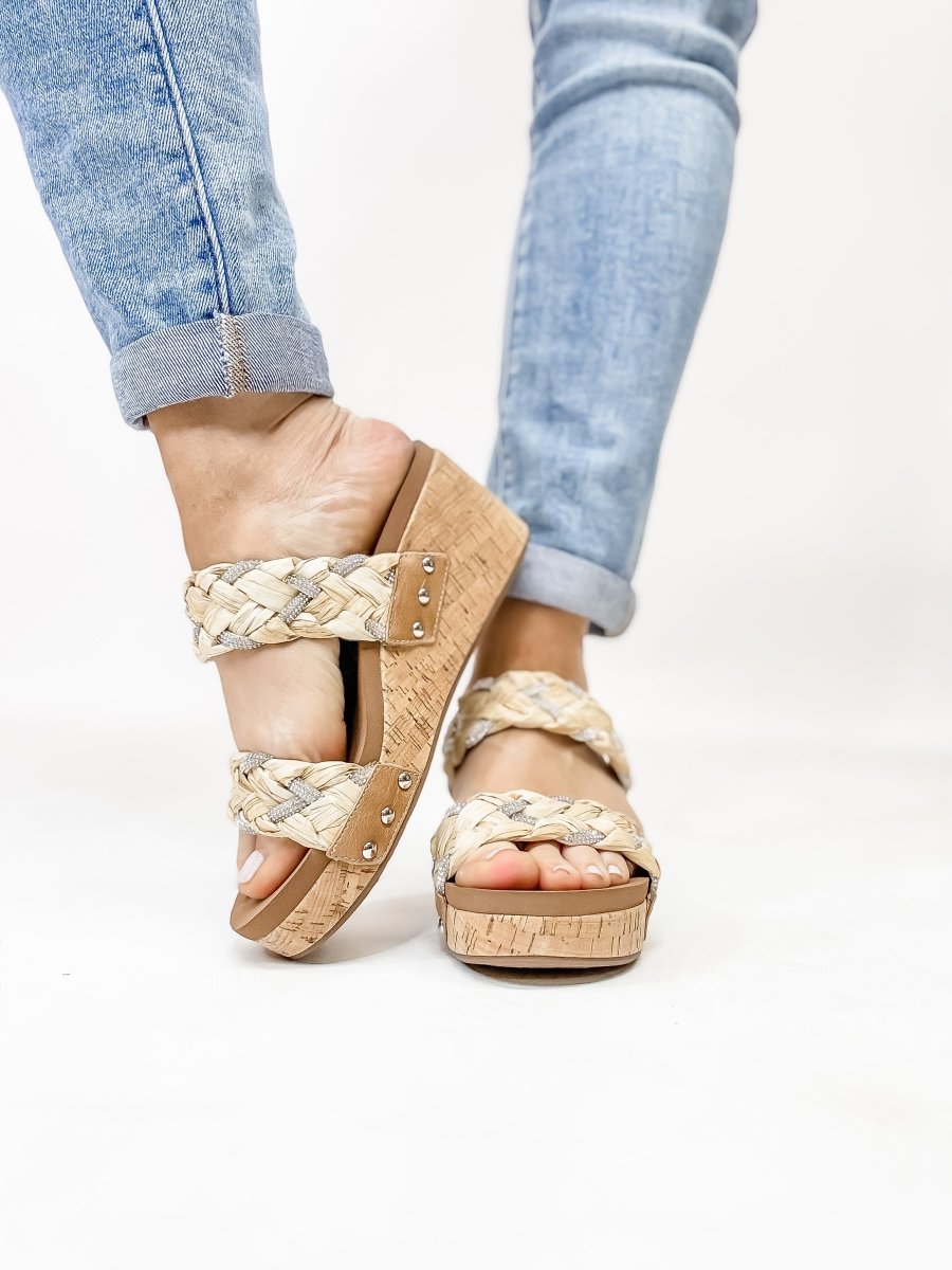 Corky's Raffia Total Knockout Sandals - Macoma Boutique302 Wedges & Heels
