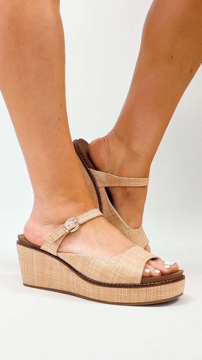 Corky's Raffia Treat Yourself Wedges - Macoma Boutique302 Wedges & Heels