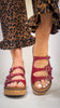 Corky's Red Crinkle Don't Mind Me Wedges - Macoma Boutique302 Wedges & Heels