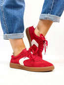 Corky's Red Faux Suede Spoiler Alert Sneakers - Macoma Boutique301 Sneakers