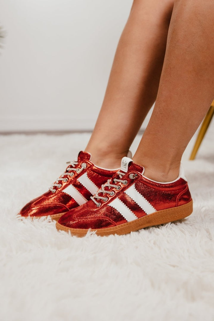 Corky's Red Metallic Heads Up Sneakers - Macoma Boutique301 Sneakers