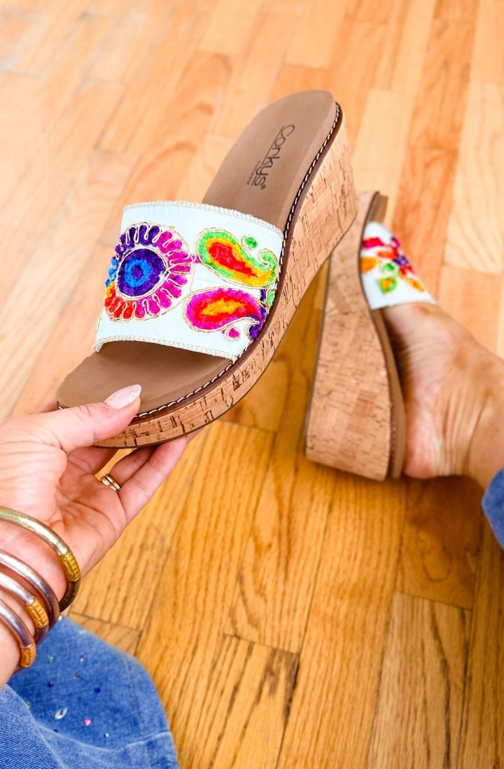 Corky's Red Multi Wanderlust Sandals - Macoma Boutique304 Sandals
