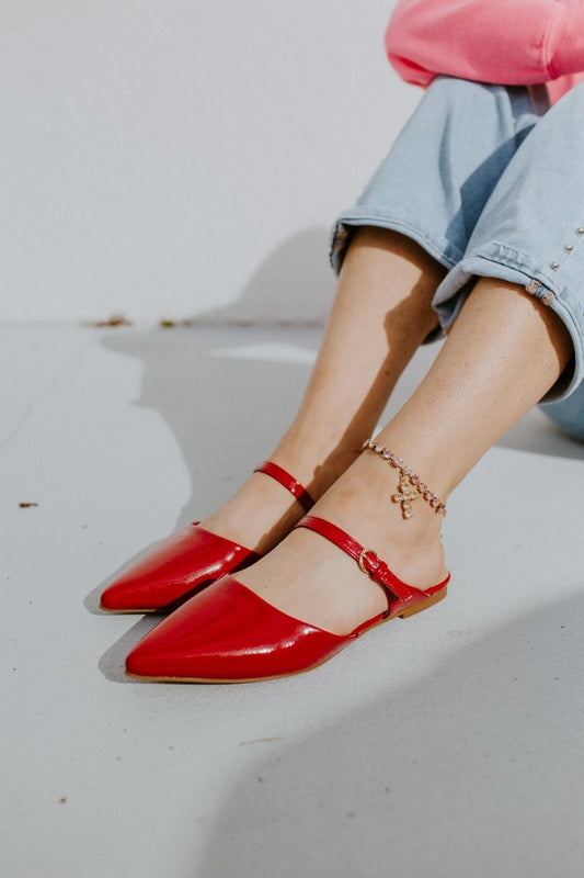 Corky's Red Patent Wanna Grab Drinks Flats - Macoma Boutique305 Flats