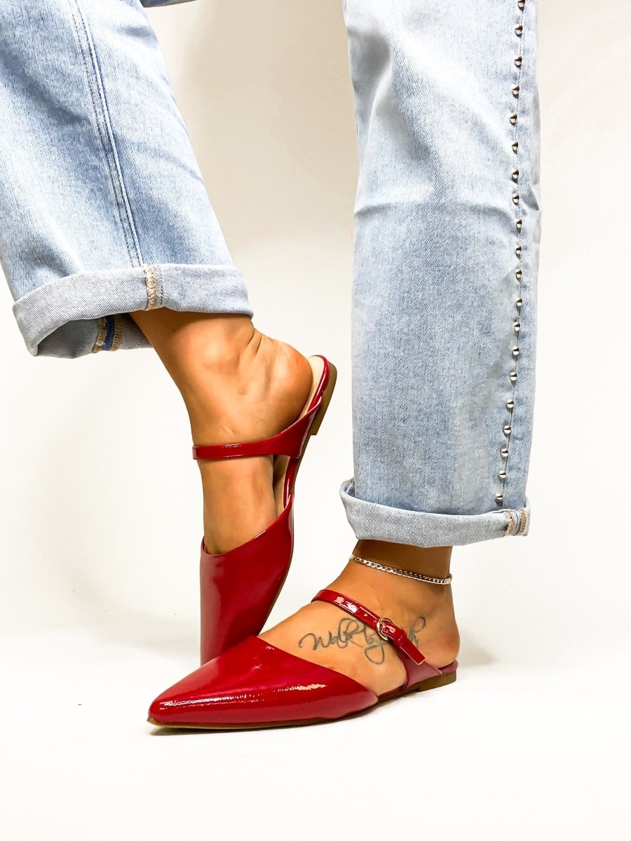 Corky's Red Patent Wanna Grab Drinks Flats - Macoma Boutique305 Flats