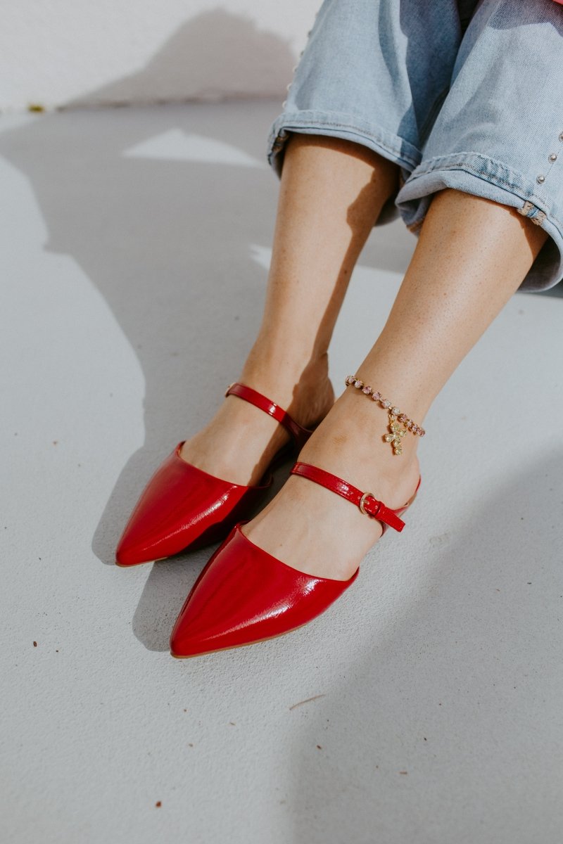 Corky's Red Patent Wanna Grab Drinks Flats - Macoma Boutique305 Flats