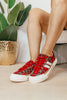 Corky's Red Plaid That's Her Sneakers - Macoma Boutique301 Sneakers