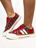 Corky's Red Plaid That's Her Sneakers - Macoma Boutique301 Sneakers