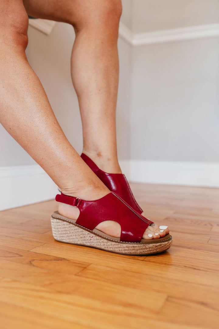 Corky's Red Smooth Volta II Sandals - Macoma Boutique304 Sandals
