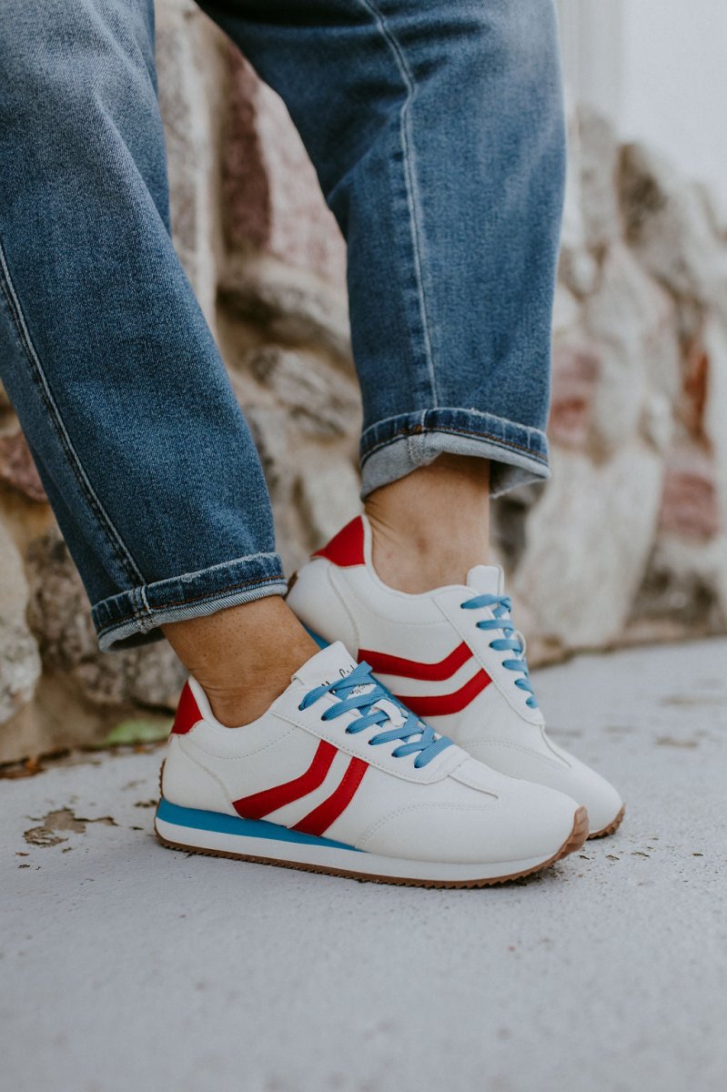 Corky's Red White Blue Kickoff Sneakers - Macoma Boutique301 Sneakers