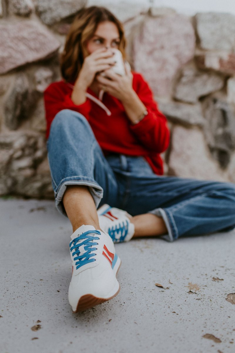 Corky's Red White Blue Kickoff Sneakers - Macoma Boutique301 Sneakers
