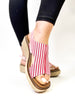 Corky's Red White Stripe Ready or Not Wedges FINAL SALE - Macoma Boutique302 Wedges & Heels