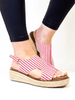 Corky's Red White Stripe Ready or Not Wedges FINAL SALE - Macoma Boutique302 Wedges & Heels