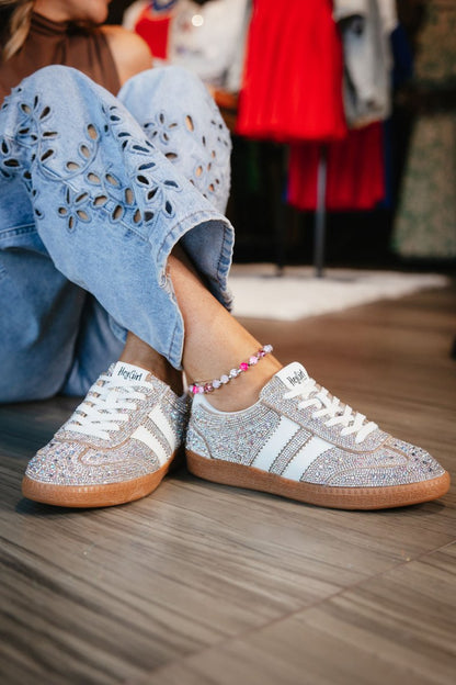 Corky's Rhinestone Heads Up Sneakers - Macoma Boutique301 Sneakers