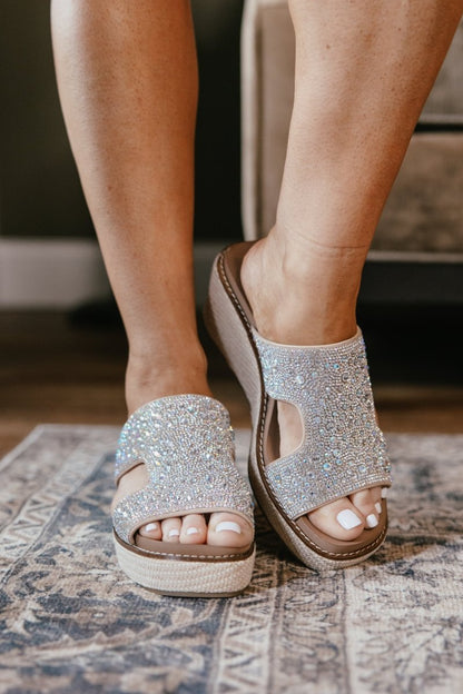 Corky's Rhinestone Kiss N Tell Wedges - Macoma Boutique302 Wedges & Heels
