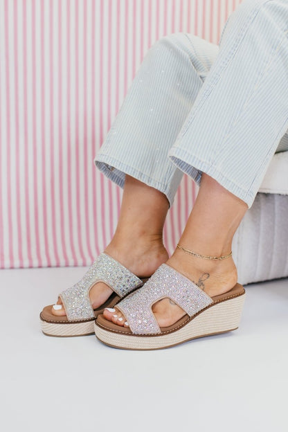 Corky's Rhinestone Kiss N Tell Wedges - Macoma Boutique302 Wedges & Heels