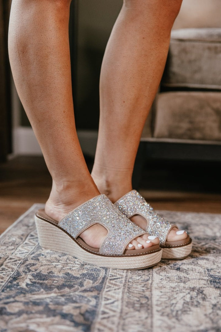 Corky's Rhinestone Kiss N Tell Wedges - Macoma Boutique302 Wedges & Heels