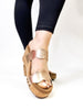 Corky's Rose Gold Obviously Sandals - Macoma Boutique302 Wedges & Heels