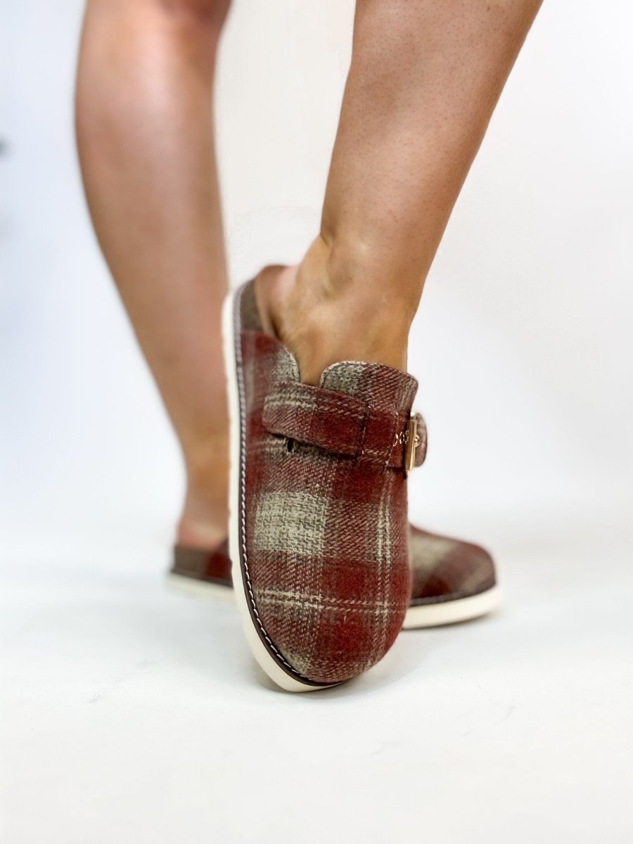 Corky's Rust Plaid Day Dream Shoes - Macoma Boutique303 Mules & Boots