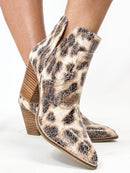 Corky's Sand Cracked Leopard Smoke Show Boots - Macoma Boutique303 Mules & Boots