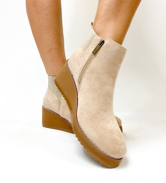 Corky's Sand Faux Suede Apple Sauced Boots - Macoma Boutique303 Mules & Boots