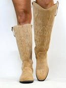 Corky's Sand Faux Suede Howdy Hunny Boots - Macoma Boutique303 Mules & Boots