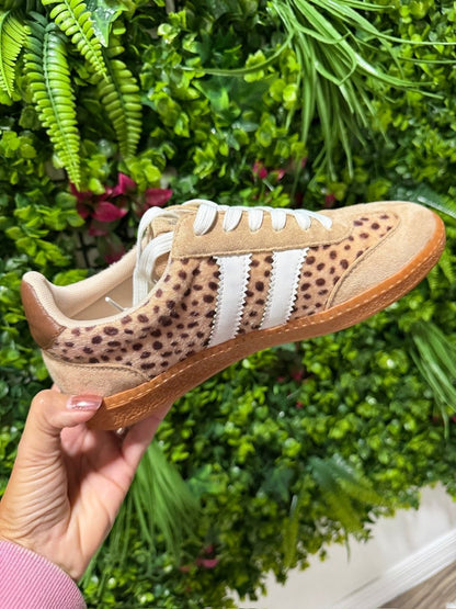 Corky's Sand Mini Leopard Heads Up Sneakers - Macoma Boutique301 Sneakers