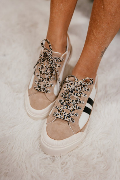 Corky's Sand White Black That's Her Sneakers - Macoma Boutique302 Wedges & Heels