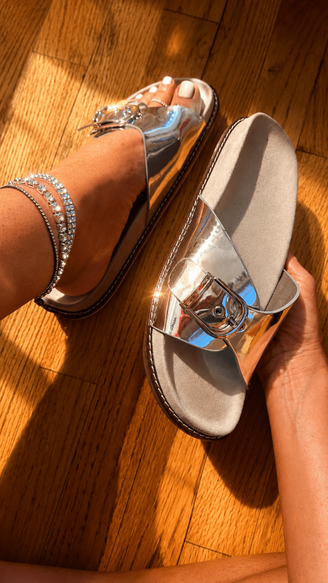 Corky's Silver Mirror Metallic Passport Sandals - Macoma Boutique304 Sandals
