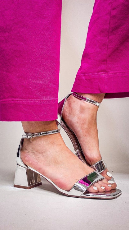 Corky's Silver Mirror Metallic Save The Date Heels - Macoma Boutique302 Wedges & Heels