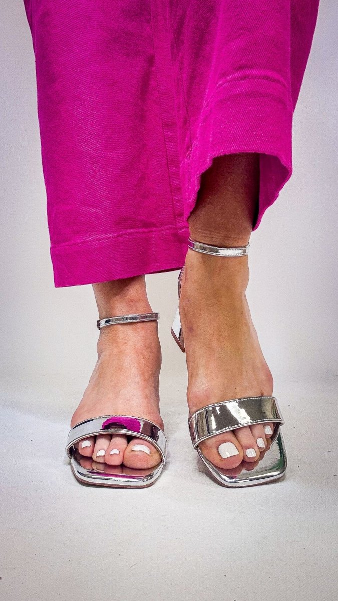 Corky's Silver Mirror Metallic Save The Date Heels - Macoma Boutique302 Wedges & Heels