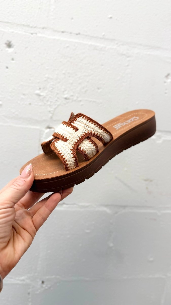 Corky's Tan Combo On The Edge Sandals - Macoma Boutique304 Sandals