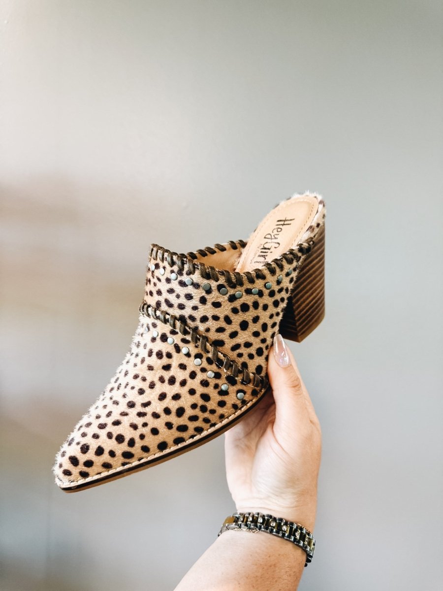Corky's Tan Mini Cow Blame The Bar Heels - Macoma Boutique302 Wedges & Heels