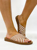 Corky's Tan Natural Stripe Dig It Sandals - FINAL SALE - Macoma Boutique304 Sandals