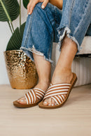 Corky's Tan Natural Stripe Dig It Sandals - FINAL SALE - Macoma Boutique304 Sandals