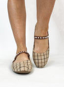 Corky's Tan Plaid Tea Time Flats - Macoma Boutique305 Flats