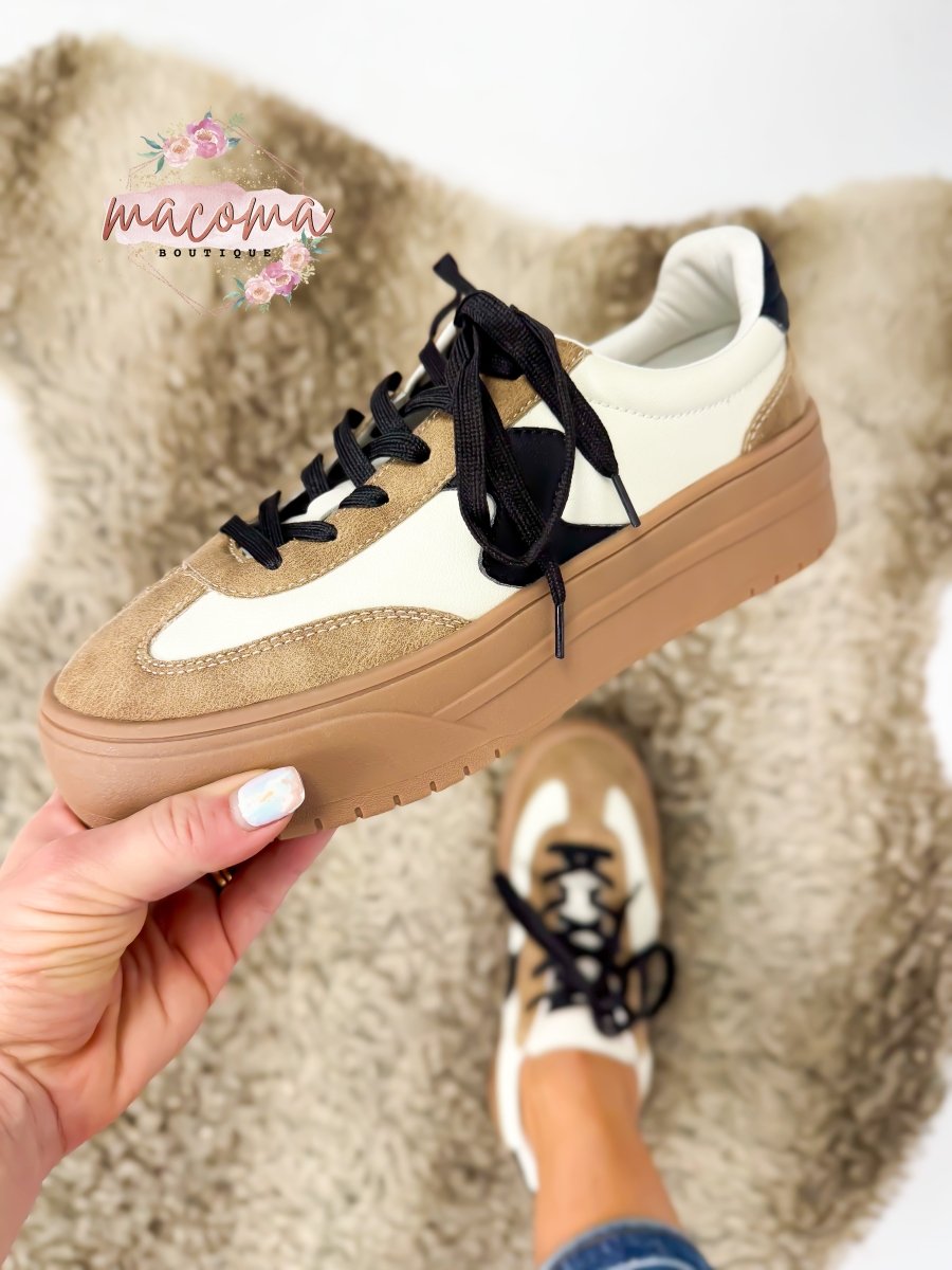 Corky's Tan Pop Off Sneakers - Macoma Boutique301 Sneakers