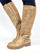 Corky's Taupe Hay Bale Wide Calf Friendly Boots - Macoma Boutique303 Mules & Boots