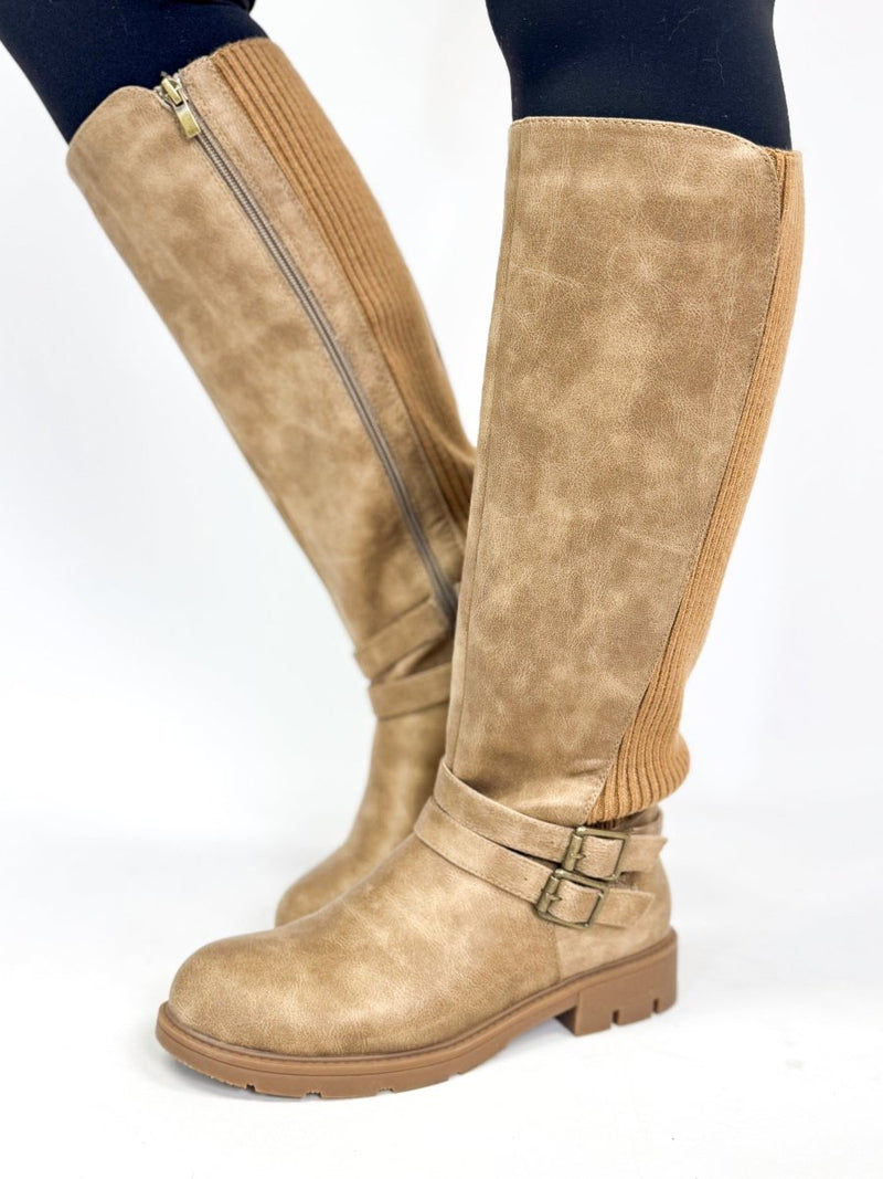 Corky's Taupe Hay Bale Wide Calf Friendly Boots