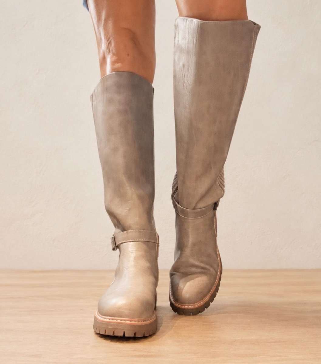 Corky's Taupe Let's Grab Coffee Boots - Macoma Boutique303 Mules & Boots