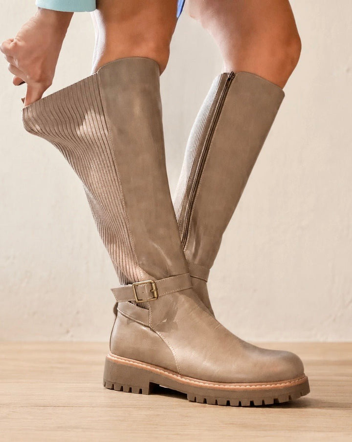 Corky's Taupe Let's Grab Coffee Boots - Macoma Boutique303 Mules & Boots