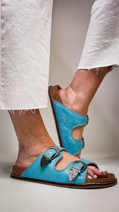 Corky's Teal Atta Girl Sandals - Macoma Boutique304 Sandals