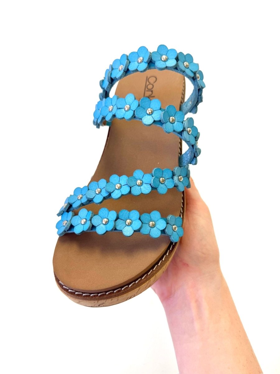Corky's Teal Let's Be Friends Wedges - Macoma Boutique302 Wedges & Heels