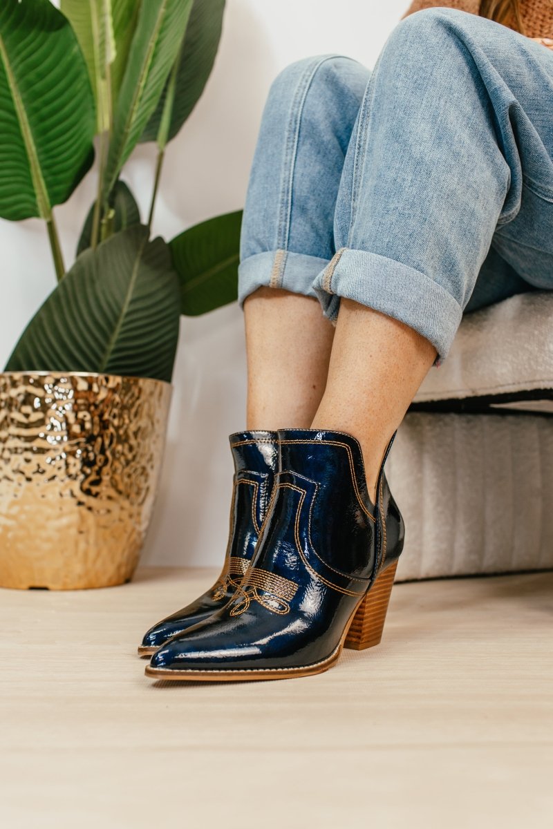 Corky's Teal Patent Smoke Show Boots - Macoma Boutique303 Mules & Boots