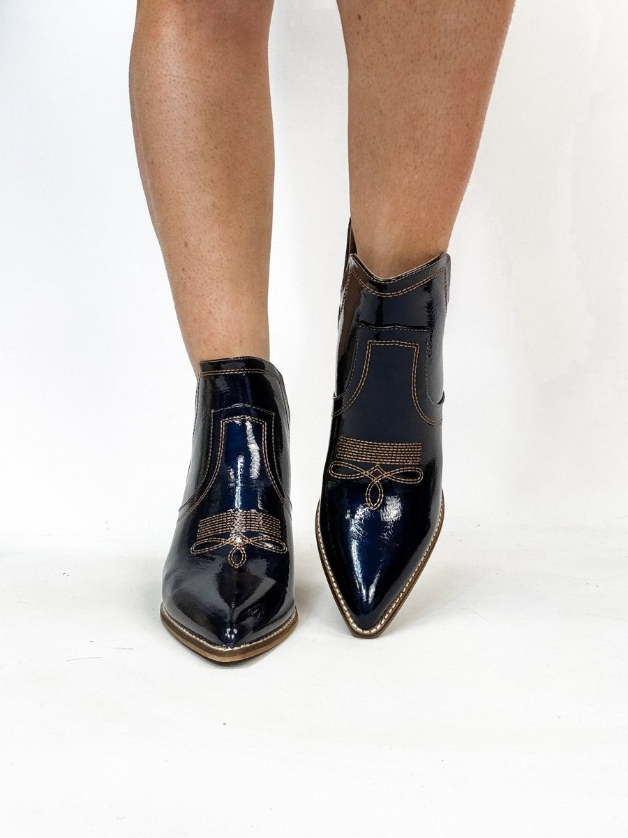 Corky's Teal Patent Smoke Show Boots - Macoma Boutique303 Mules & Boots