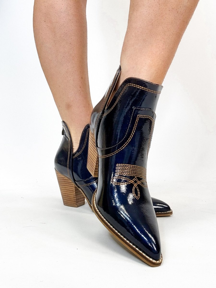 Corky's Teal Patent Smoke Show Boots - Macoma Boutique303 Mules & Boots