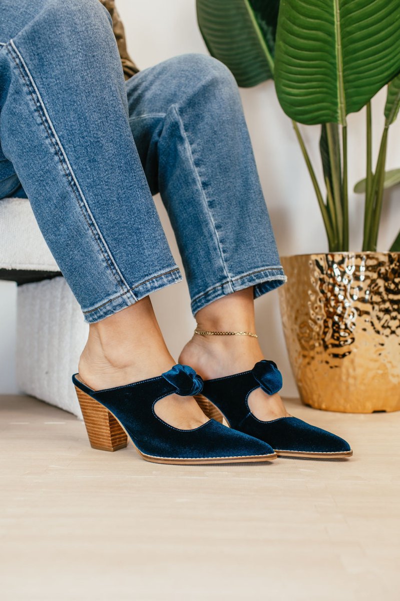 Corky's Teal Velvet Knot Gonna Happen Shoes - Macoma Boutique302 Wedges & Heels