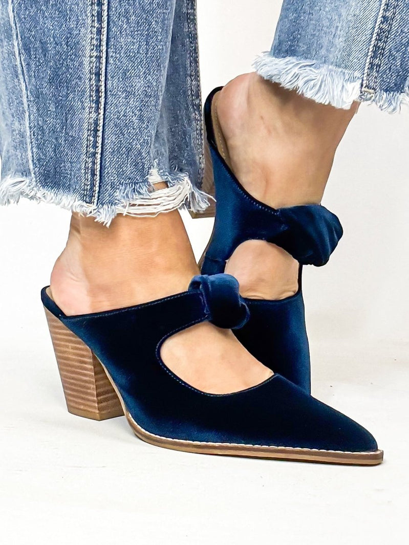 Corky's Teal Velvet Knot Gonna Happen Shoes